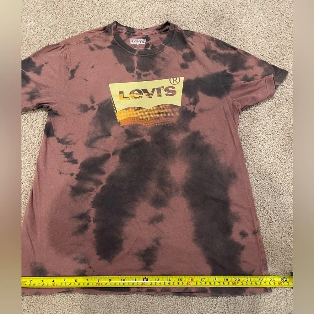 LEVI'S Rust Dust Brown CrewNeck Tie Dye Shirt